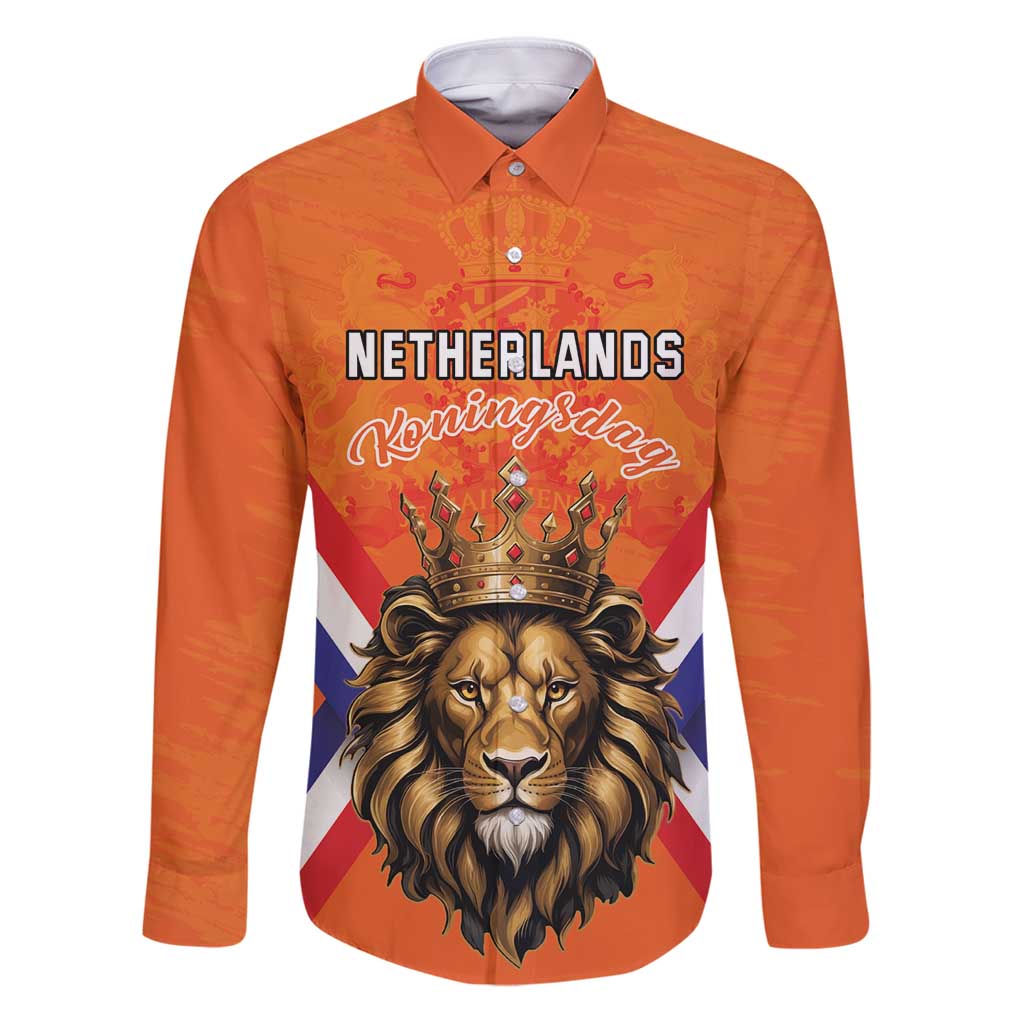 Personalized Netherlands King's Day Family Matching Puletasi and Hawaiian Shirt Koningsdag Lion King With Crown