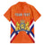 Personalized Netherlands King's Day Family Matching Short Sleeve Bodycon Dress and Hawaiian Shirt Koningsdag Lion King With Crown