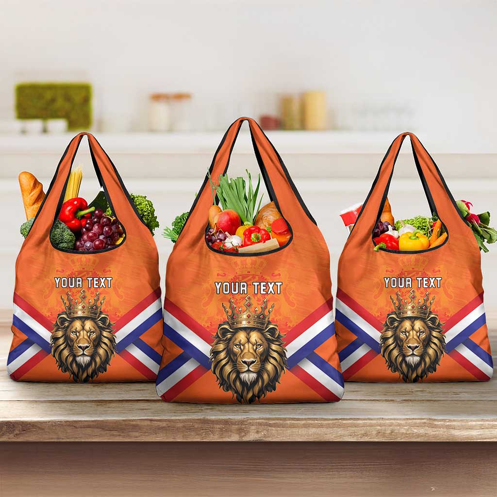 Personalized Netherlands King's Day Grocery Bag Koningsdag Lion King With Crown