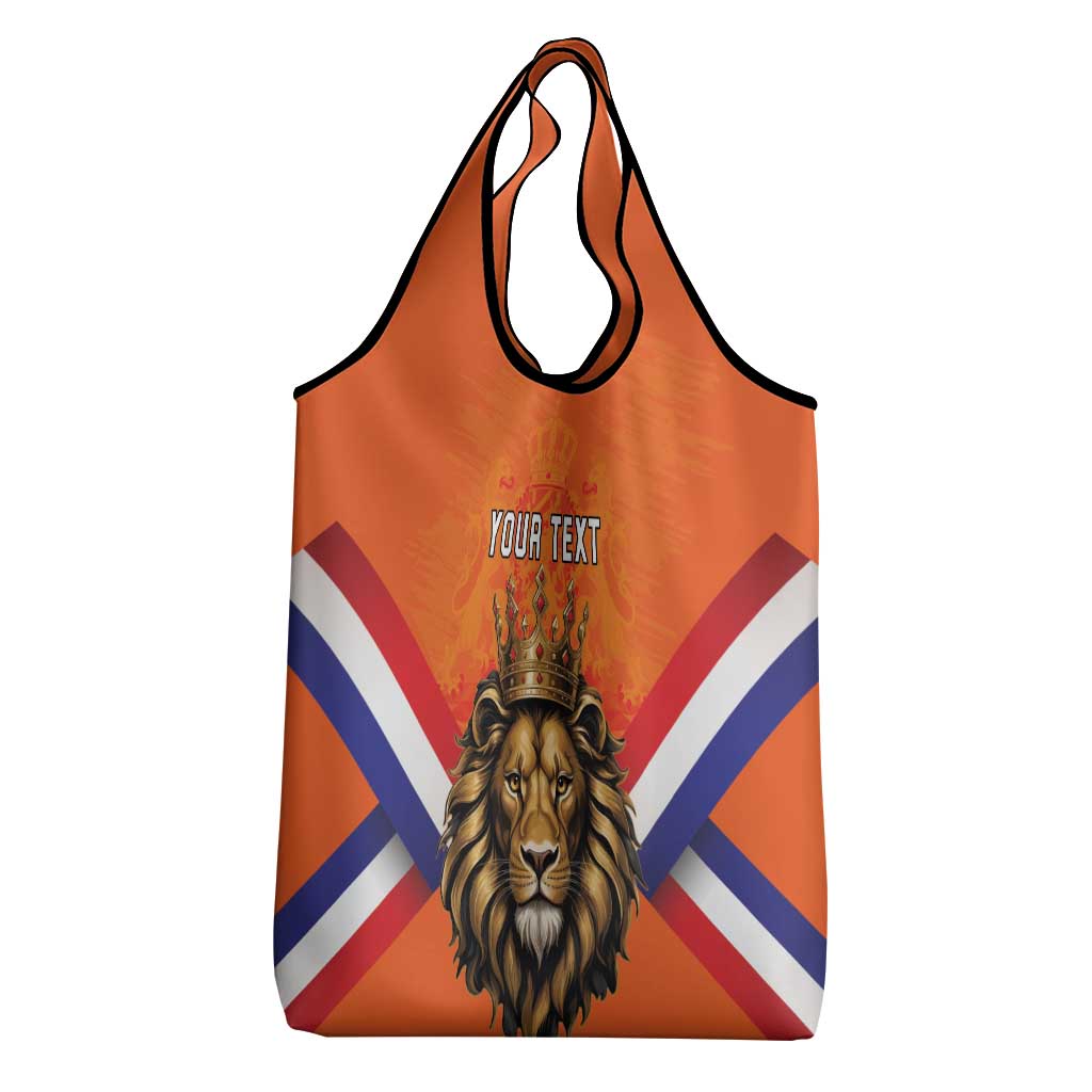 Personalized Netherlands King's Day Grocery Bag Koningsdag Lion King With Crown