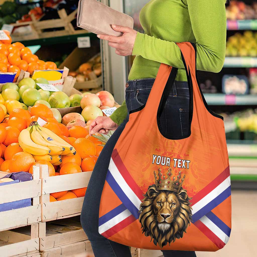Personalized Netherlands King's Day Grocery Bag Koningsdag Lion King With Crown