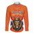 Personalized Netherlands King's Day Long Sleeve Button Shirt Koningsdag Lion King With Crown