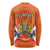 Personalized Netherlands King's Day Long Sleeve Shirt Koningsdag Lion King With Crown