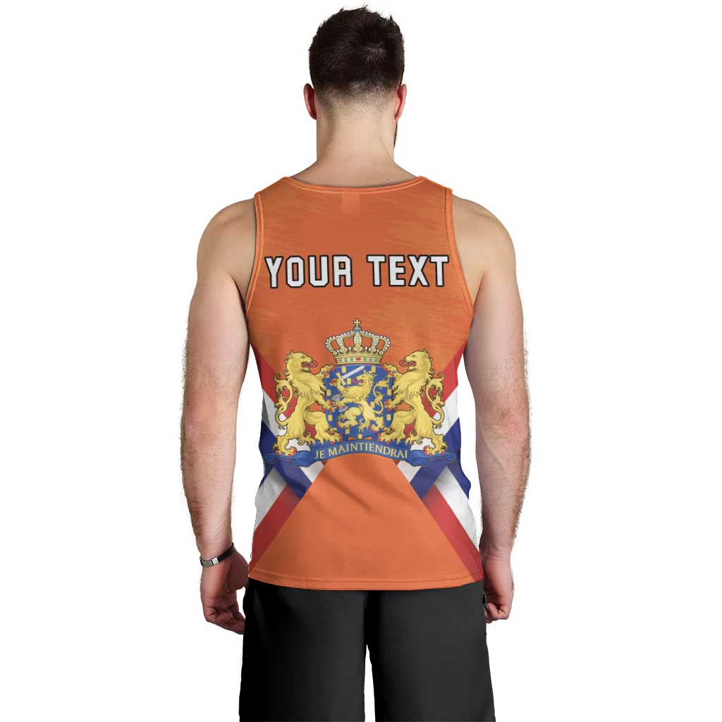 Personalized Netherlands King's Day Men Tank Top Koningsdag Lion King With Crown
