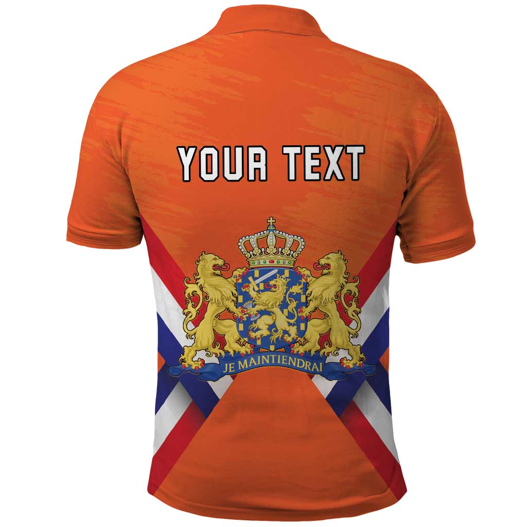 Personalized Netherlands King's Day Polo Shirt Koningsdag Lion King With Crown