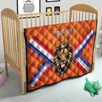 Personalized Netherlands King's Day Quilt Koningsdag Lion King With Crown