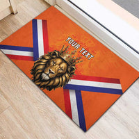 Personalized Netherlands King's Day Rubber Doormat Koningsdag Lion King With Crown