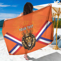 Personalized Netherlands King's Day Sarong Koningsdag Lion King With Crown