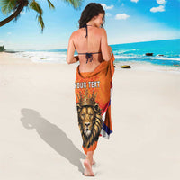 Personalized Netherlands King's Day Sarong Koningsdag Lion King With Crown