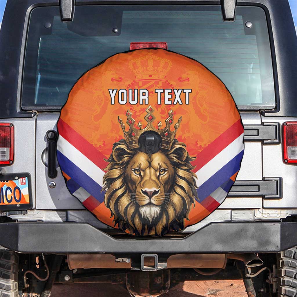 Personalized Netherlands King's Day Spare Tire Cover Koningsdag Lion King With Crown