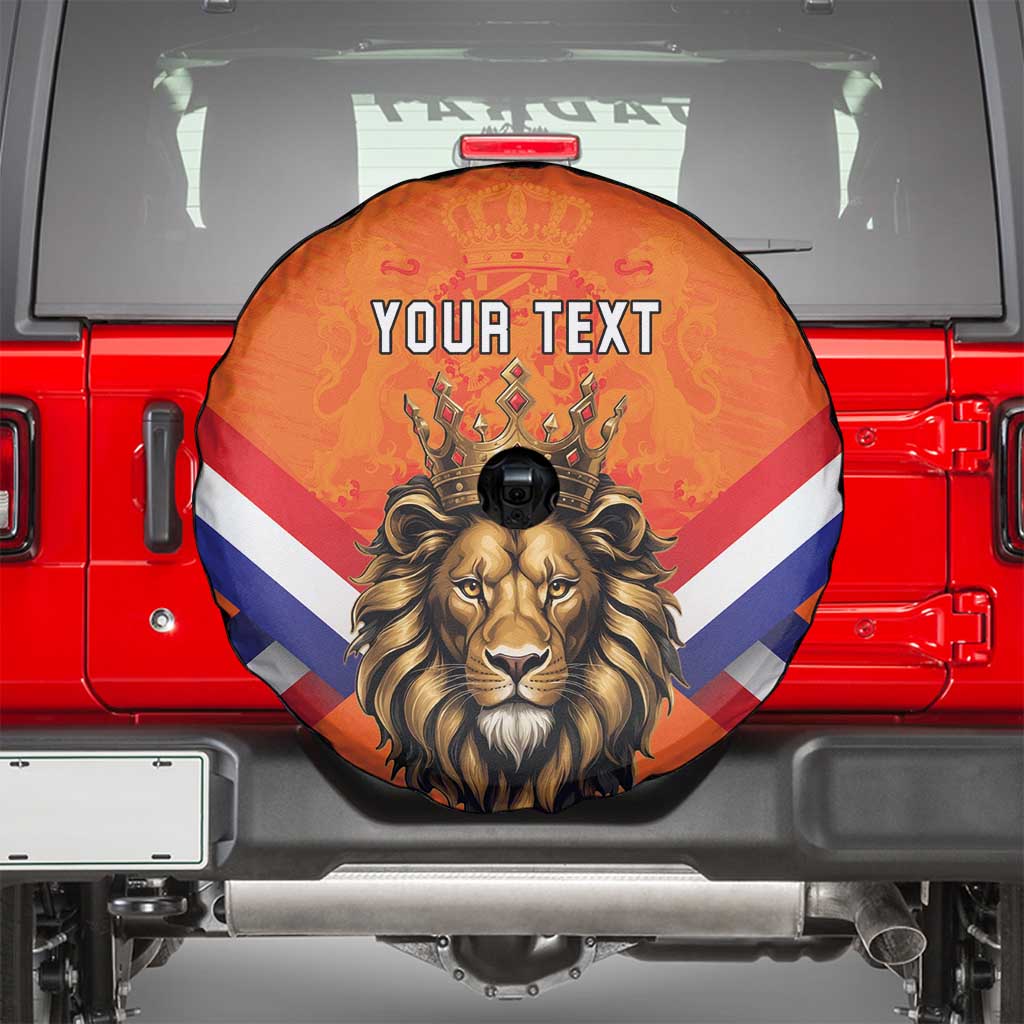 Personalized Netherlands King's Day Spare Tire Cover Koningsdag Lion King With Crown
