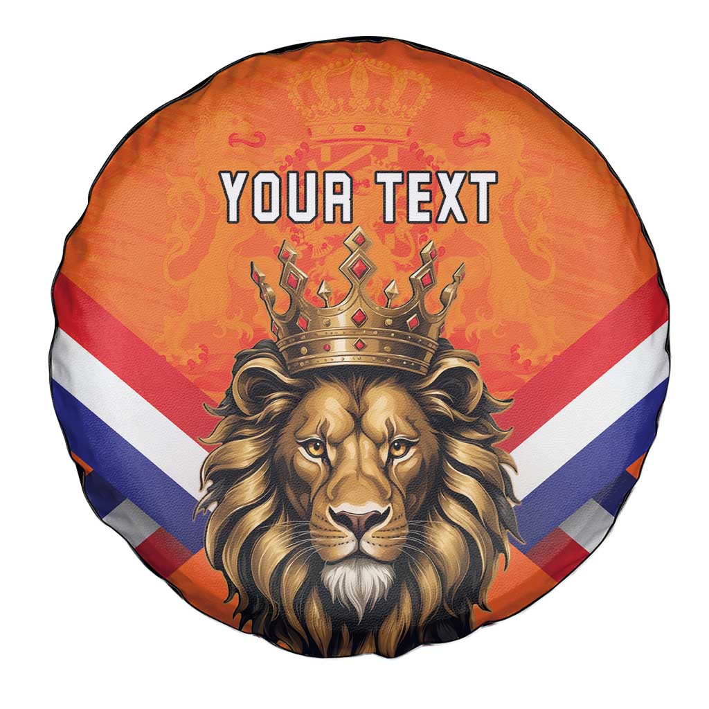 Personalized Netherlands King's Day Spare Tire Cover Koningsdag Lion King With Crown