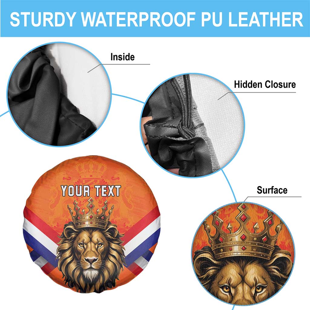 Personalized Netherlands King's Day Spare Tire Cover Koningsdag Lion King With Crown