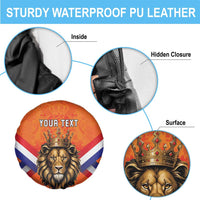 Personalized Netherlands King's Day Spare Tire Cover Koningsdag Lion King With Crown