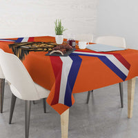 Personalized Netherlands King's Day Tablecloth Koningsdag Lion King With Crown