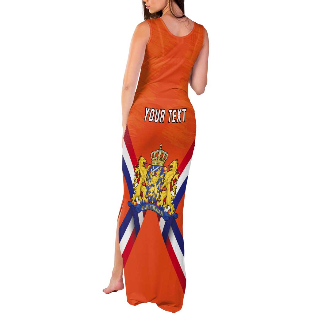 Personalized Netherlands King's Day Tank Maxi Dress Koningsdag Lion King With Crown