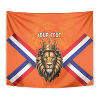 Personalized Netherlands King's Day Tapestry Koningsdag Lion King With Crown