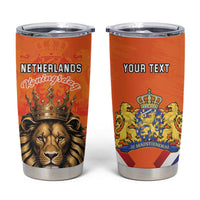 Personalized Netherlands King's Day Tumbler Cup Koningsdag Lion King With Crown