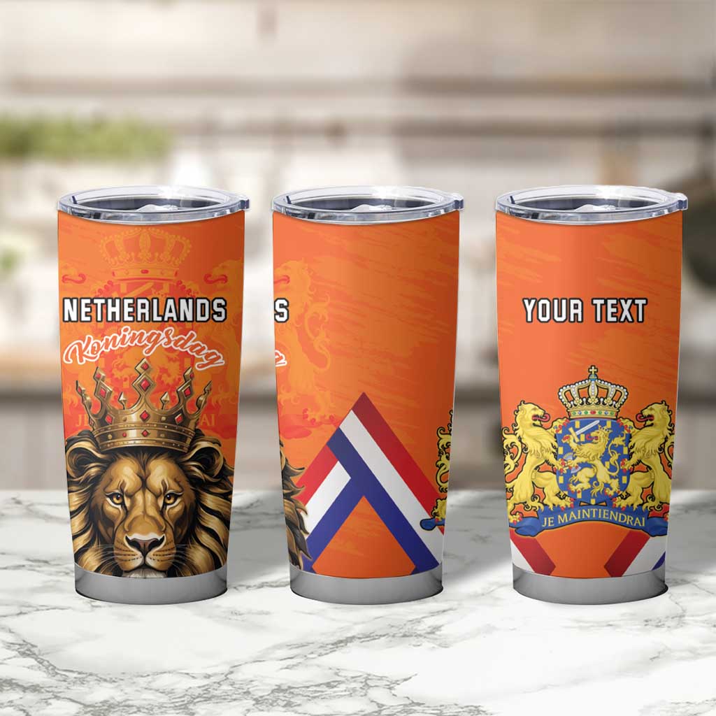 Personalized Netherlands King's Day Tumbler Cup Koningsdag Lion King With Crown