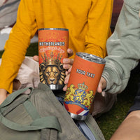 Personalized Netherlands King's Day Tumbler Cup Koningsdag Lion King With Crown