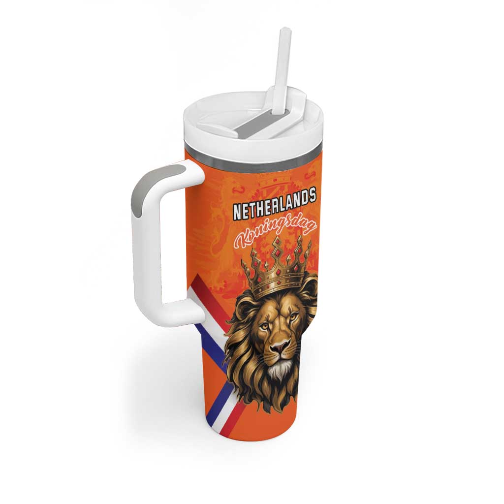 Personalized Netherlands King's Day Tumbler With Handle Koningsdag Lion King With Crown