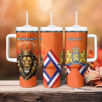 Personalized Netherlands King's Day Tumbler With Handle Koningsdag Lion King With Crown