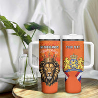 Personalized Netherlands King's Day Tumbler With Handle Koningsdag Lion King With Crown