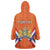 Personalized Netherlands King's Day Wearable Blanket Hoodie Koningsdag Lion King With Crown