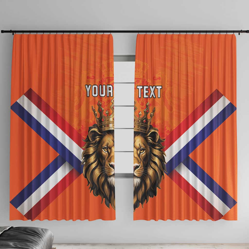 Personalized Netherlands King's Day Window Curtain Koningsdag Lion King With Crown