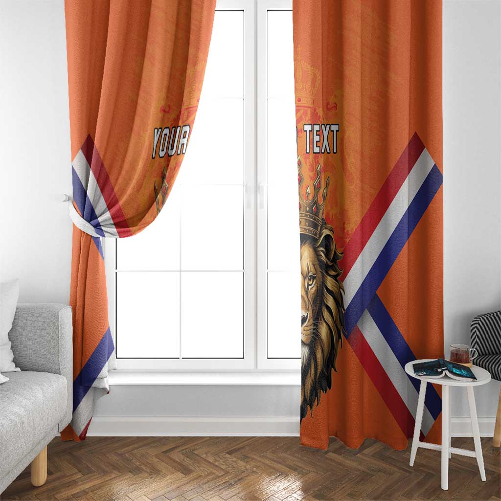 Personalized Netherlands King's Day Window Curtain Koningsdag Lion King With Crown