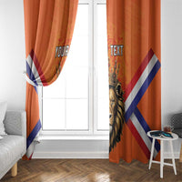Personalized Netherlands King's Day Window Curtain Koningsdag Lion King With Crown