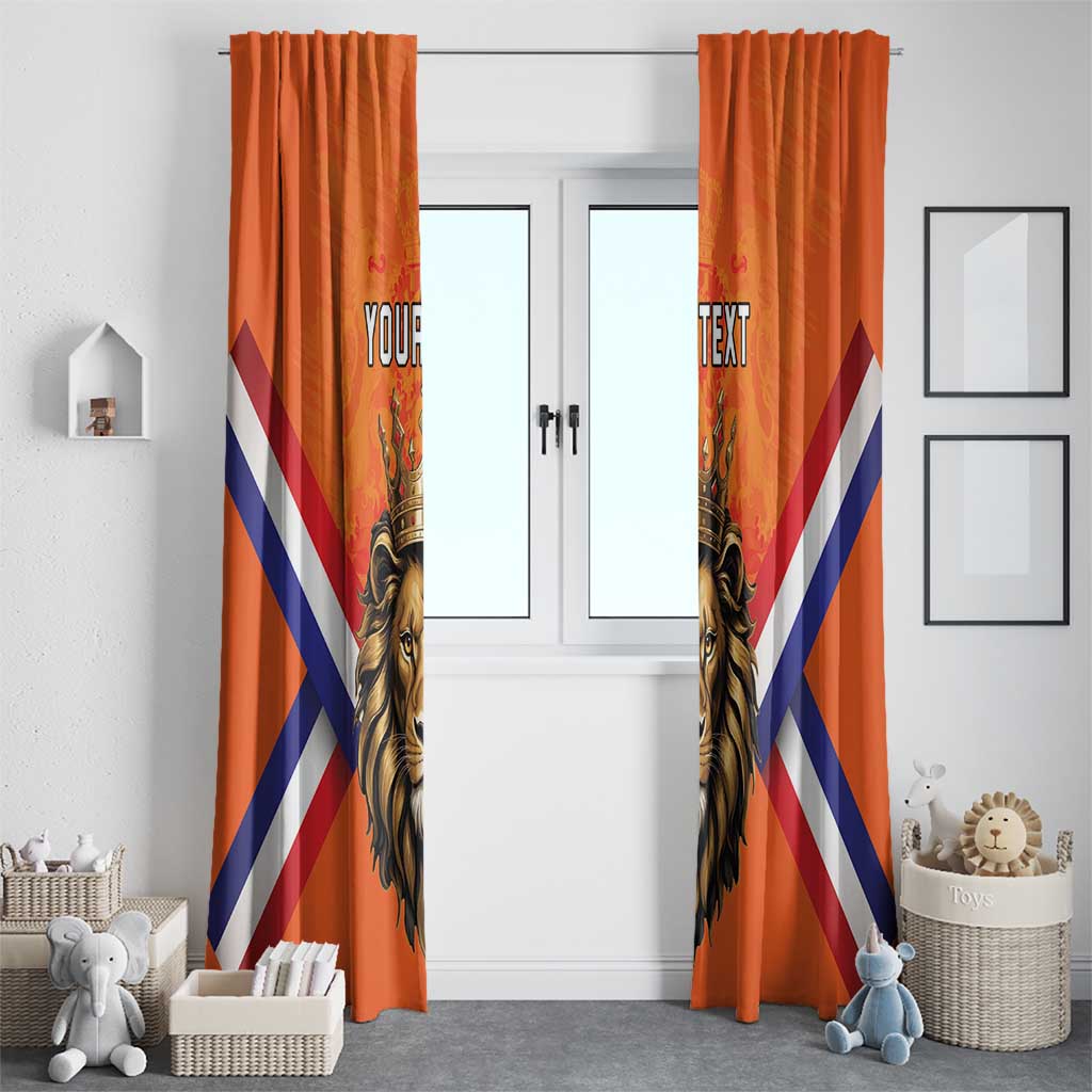 Personalized Netherlands King's Day Window Curtain Koningsdag Lion King With Crown