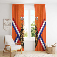 Personalized Netherlands King's Day Window Curtain Koningsdag Lion King With Crown