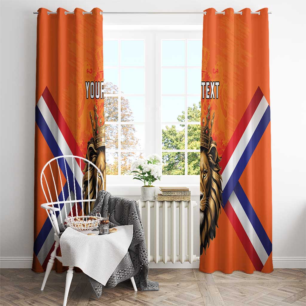 Personalized Netherlands King's Day Window Curtain Koningsdag Lion King With Crown