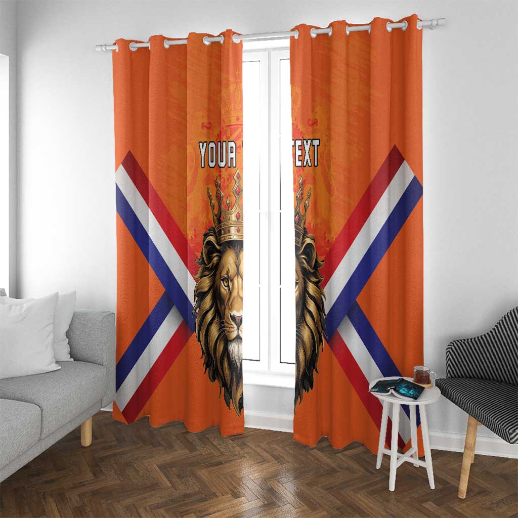 Personalized Netherlands King's Day Window Curtain Koningsdag Lion King With Crown