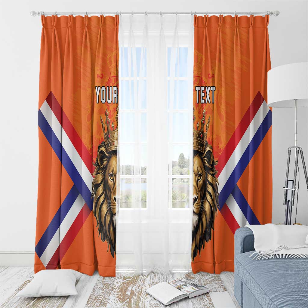 Personalized Netherlands King's Day Window Curtain Koningsdag Lion King With Crown