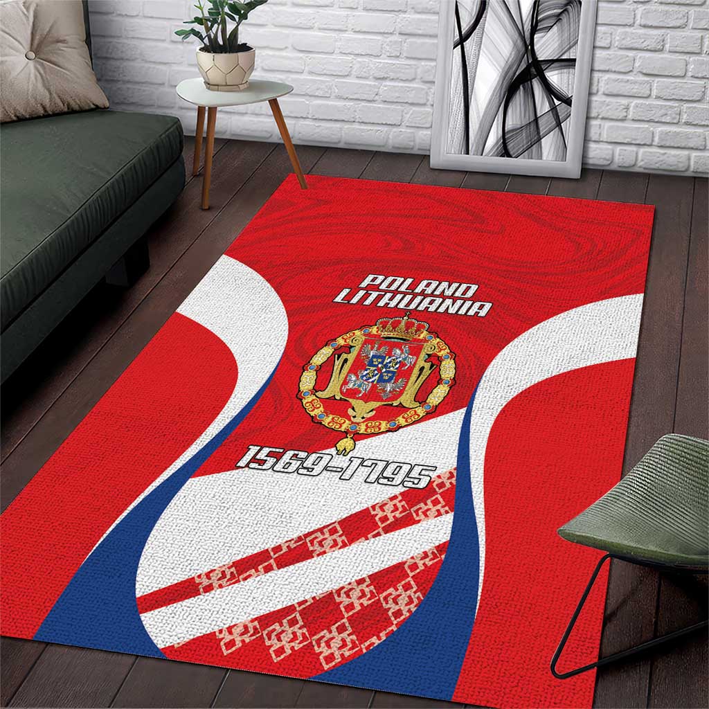 Poland-Lithuania Area Rug Heraldic Eagle and Vytis Historical