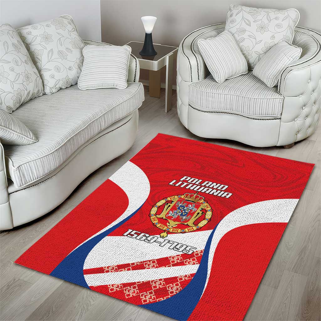 Poland-Lithuania Area Rug Heraldic Eagle and Vytis Historical