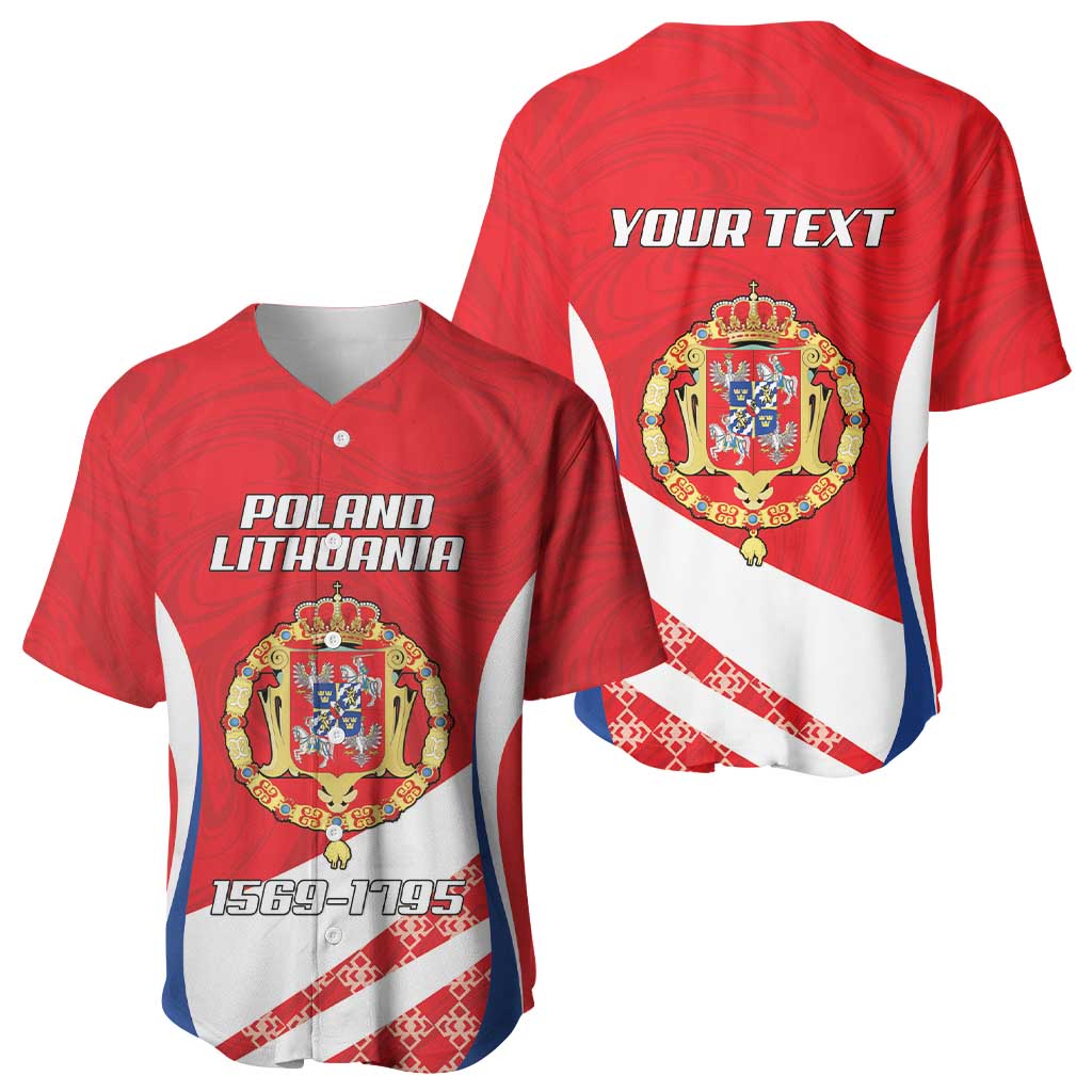 Poland-Lithuania Personalized Baseball Jersey Heraldic Eagle and Vytis Historical