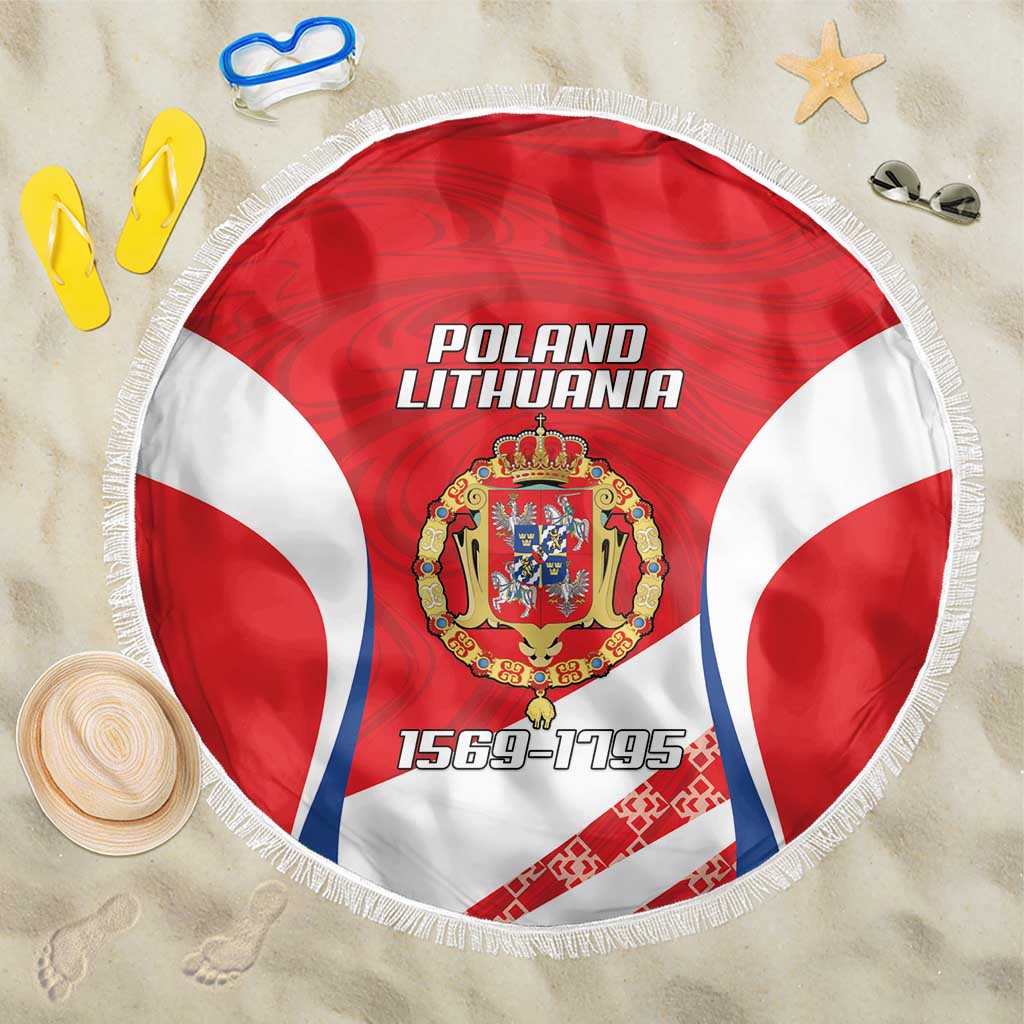 Poland-Lithuania Beach Blanket Heraldic Eagle and Vytis Historical