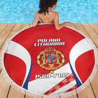 Poland-Lithuania Beach Blanket Heraldic Eagle and Vytis Historical