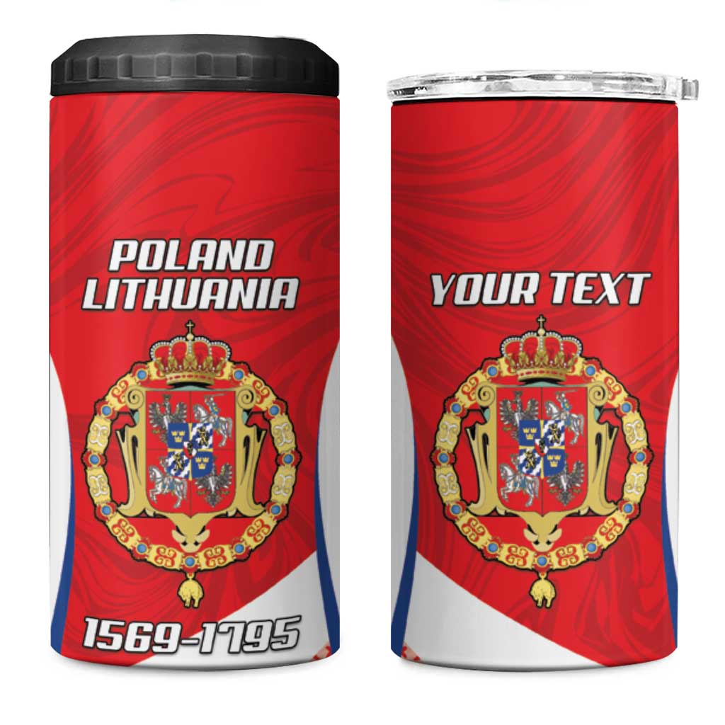 Poland-Lithuania Personalized 4 in 1 Can Cooler Tumbler Heraldic Eagle and Vytis Historical