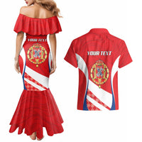 Poland-Lithuania Personalized Couples Matching Mermaid Dress and Hawaiian Shirt Heraldic Eagle and Vytis Historical