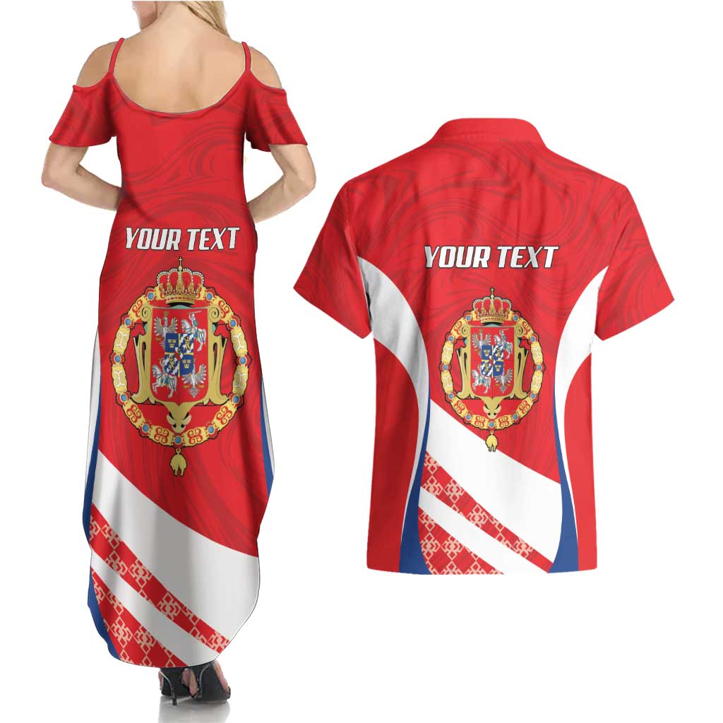 Poland-Lithuania Personalized Couples Matching Summer Maxi Dress and Hawaiian Shirt Heraldic Eagle and Vytis Historical