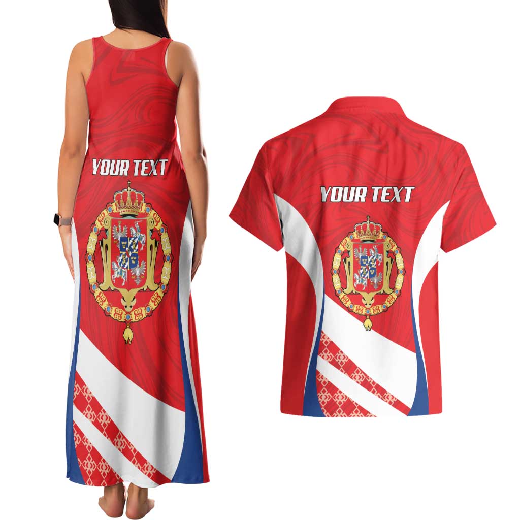Poland-Lithuania Personalized Couples Matching Tank Maxi Dress and Hawaiian Shirt Heraldic Eagle and Vytis Historical