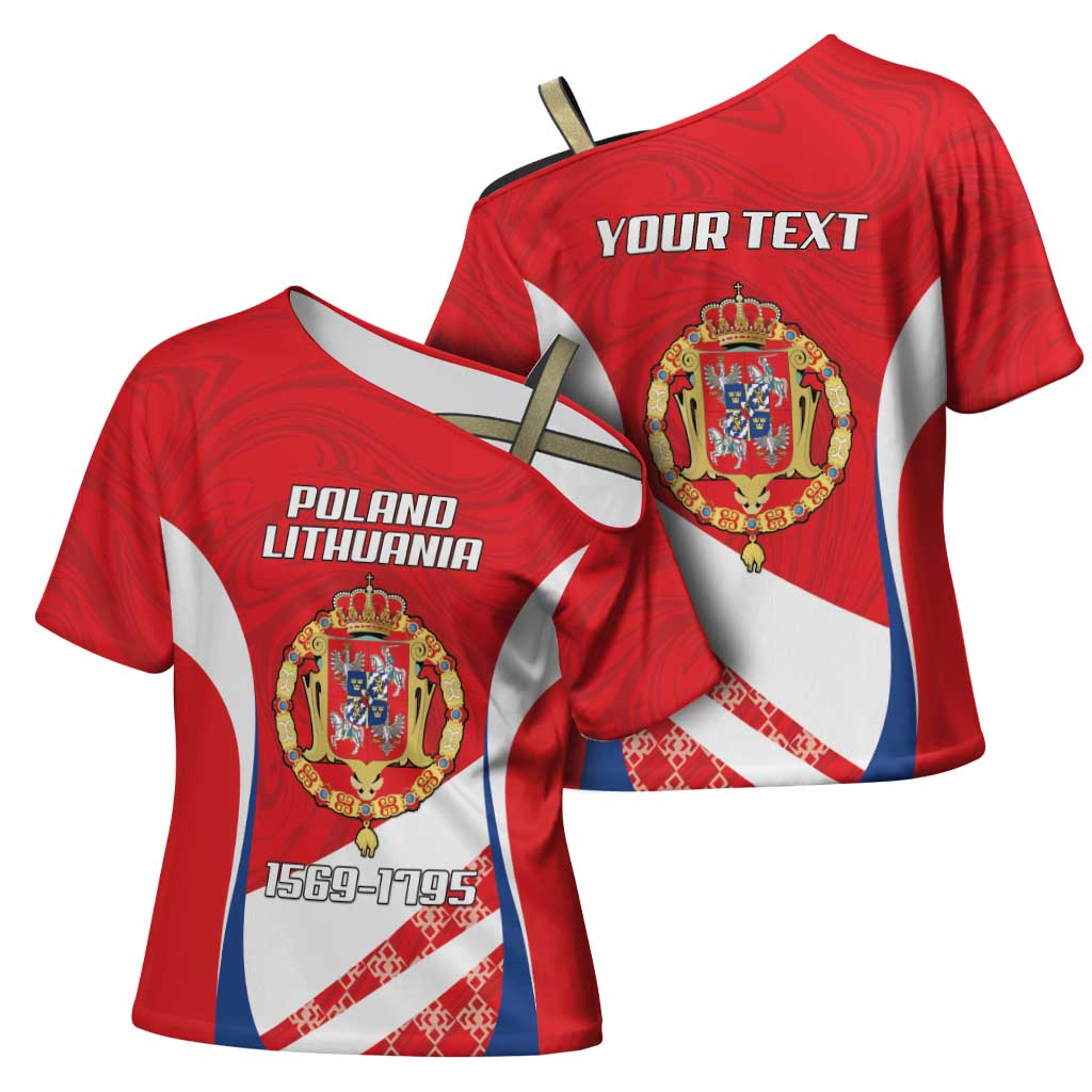 Poland-Lithuania Personalized Cross Shoulder Shirt Heraldic Eagle and Vytis Historical