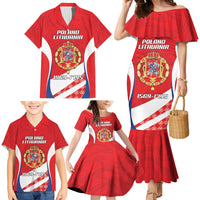 Poland-Lithuania Personalized Family Matching Mermaid Dress and Hawaiian Shirt Heraldic Eagle and Vytis Historical