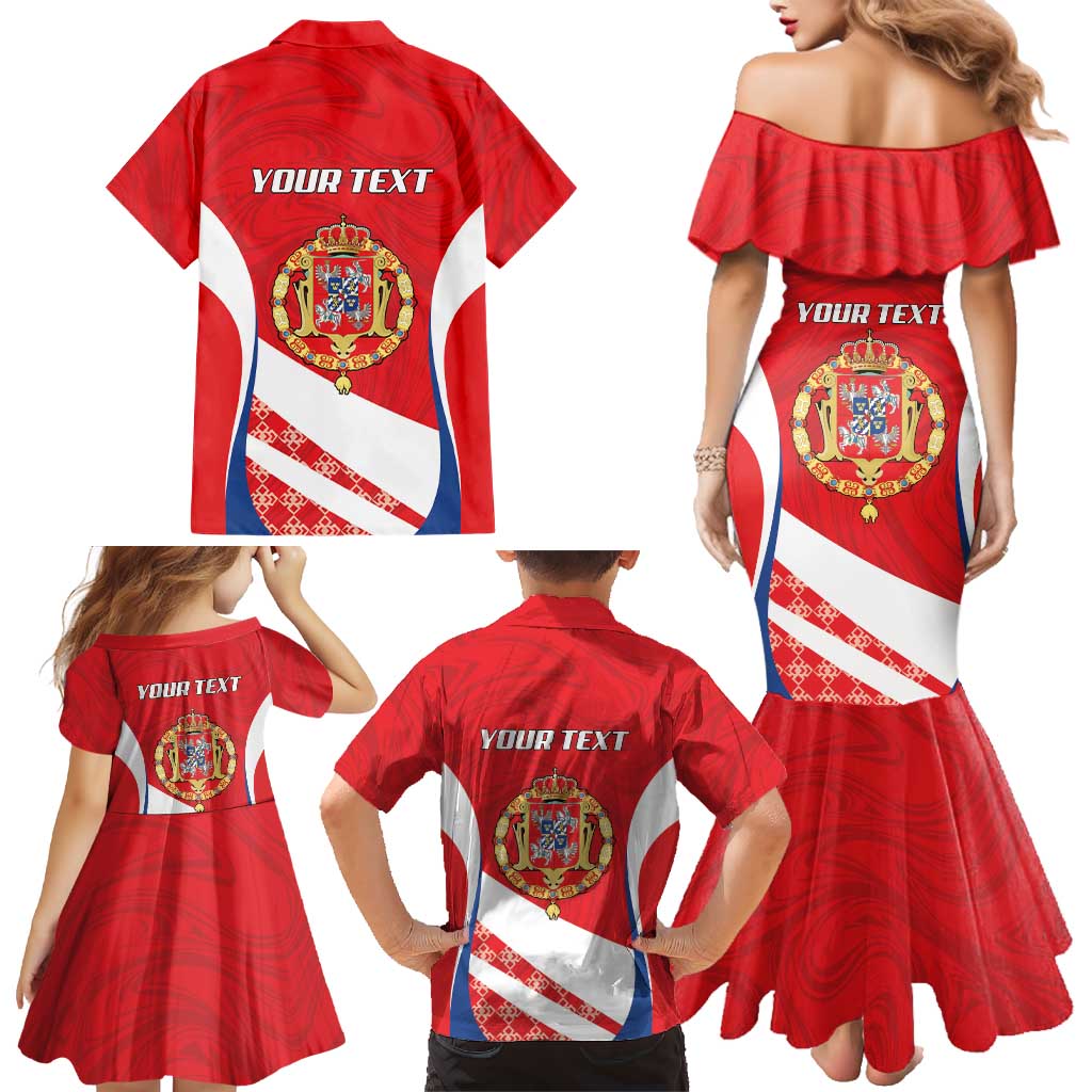 Poland-Lithuania Personalized Family Matching Mermaid Dress and Hawaiian Shirt Heraldic Eagle and Vytis Historical