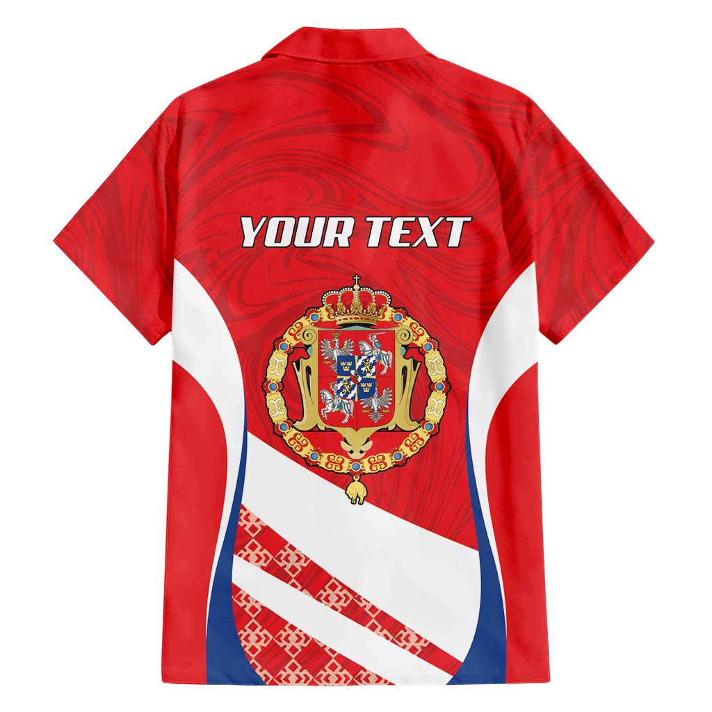 Poland-Lithuania Personalized Family Matching Off The Shoulder Long Sleeve Dress and Hawaiian Shirt Heraldic Eagle and Vytis Historical