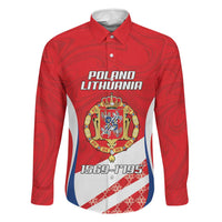 Poland-Lithuania Personalized Family Matching Off The Shoulder Long Sleeve Dress and Hawaiian Shirt Heraldic Eagle and Vytis Historical